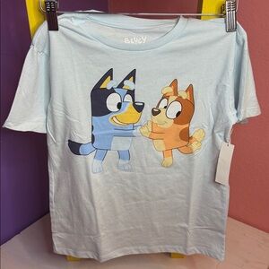 MAD Engine Light Blue Kids Shirt with Cartoon Characters